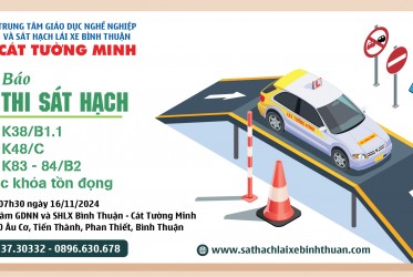 THÔNG BÁO THỜI GIAN SÁT HẠCH ngày 16/11/2024