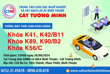 THÔNG BÁO KHAI GIẢNG ngày 20-08-2024