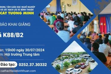 THÔNG BÁO KHAI GIẢNG ngày 30-07-2024
