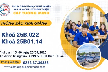THÔNG BÁO KHAI GIẢNG ngày 25-09-2025